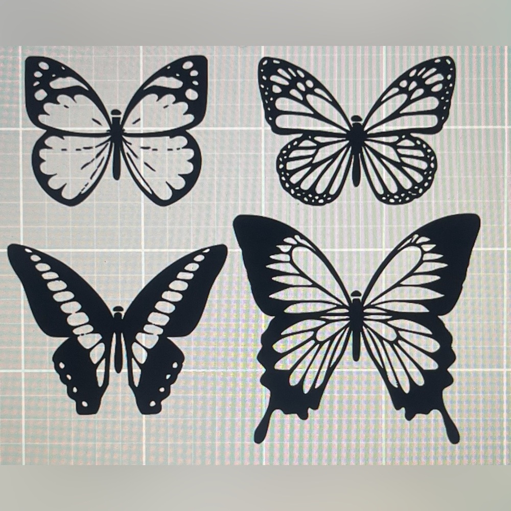 Butterflies stencil